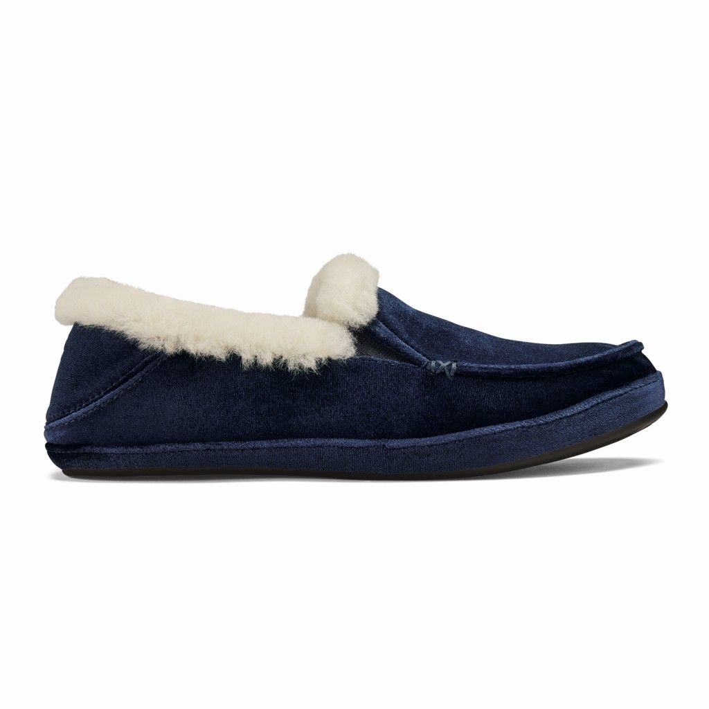 Olukai Women's Ku Una Lanui Slipper - Trench Blue US839-107